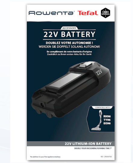 Batteria per scopa elettrica Rowenta 22V  ZR009700