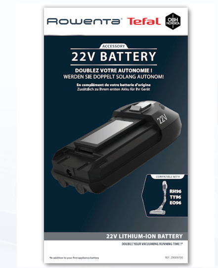 Batteria per scopa elettrica Rowenta 22V ZR009700