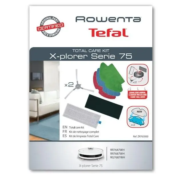 KIT RICAMBI COMPLETO PER ROBOT ASPIRAPOLVERE ROWENTA X-PLORER S75 - ZR763000